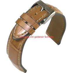 Eulit Krokodil- / Alligatorleder Eulux Alligator Highline 18mm" E58445618221" - natur