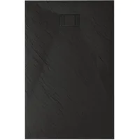 Idralite DUSCHTASSE DUSCHWANNE 90X80CM RECHTECKIG ANTHRAZITFARBE FLACH STEIN EFFEKT