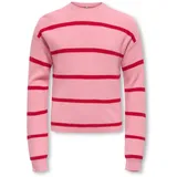 KIDS ONLY KOGFRANCA SHORT L/S STRIPE KNT NOOS Rosa 134/140