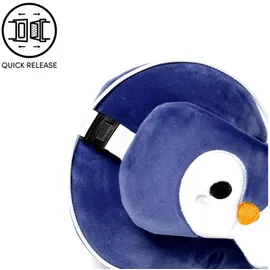 Puckator Relaxeazzz Plüsch Pinguin Reisekissen 14 x 27 x 6 cm Blau