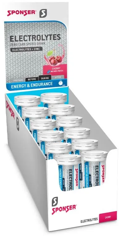 Sponser Unisex Electrolytes - Cherry (12 x 10 Tabs)