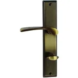 Alpertec WC-Langschildgarnitur Nelson Messing bronze