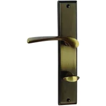Alpertec WC-Langschildgarnitur Nelson Messing bronze