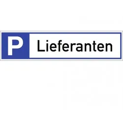 Dreifke® Schild, Parkplatzreservierer Lieferanten, Alu, 460x110 mm