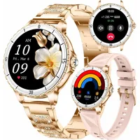Damen Smartwatch 1.27" HD Display, Bluetooth Anruf, IP68 wasserdicht, Herzfrequenz & Blutdruck, Fitness- & Gesundheitsfunktionen