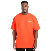 SMILODOX T-Shirt Unisex Liquid Brail, Oversize Shirt großes Logo-Print, 100% Baumwolle, Atmungsaktives Funktionsshirt, locker geschnitten, Perfekter Stoff orange XS