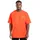 SMILODOX T-Shirt Unisex Liquid Brail, Oversize Shirt großes Logo-Print, 100% Baumwolle, Atmungsaktives Funktionsshirt, locker geschnitten, Perfekter Stoff orange XS