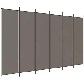 vidaXL Paravent Anthrazit 300x200 cm Stoff