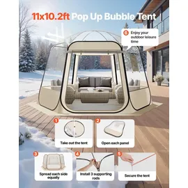 Vevor Pop-up-Bubble-Zelt Transparent