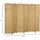 Homcom Paravent 6-teilig 240 x 170 cm Raumteiler Faltbar Trennwand aus Kiefernholz, Sichtschutz Raumtrenner Stellwand für Schlafzimmer Wohnzimmer Natur