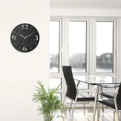 Artland Wanduhr »Schiefer«, wahlweise mit Quarz- oder Funkuhrwerk, lautlos ohne Tickgeräusche Artland schwarz