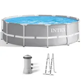Intex Prisma Frame 26716NP - Ø366x99 cm - Aufstellpool rund + Filterpumpe und Leiter