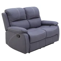 Femo Sofa 2-Sitzer FM-3231, Graublau - Mikrofaser - mit Relaxfunktion