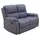 Femo Sofa 2-Sitzer FM-3231, Graublau - Mikrofaser - mit Relaxfunktion