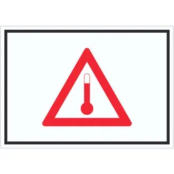 HB-Druck Aufkleber Gefahrgutklasse Hot Symbol Heiß A6 (105x148mm)