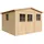 TIMBELA Geräteschrank 3 x 3 m Beige
