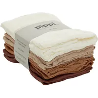 PIPPI Organic Cloth 8 Pack 65x65 Cm Musselin - Mahogany - One Size