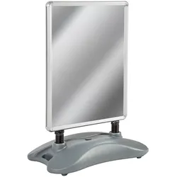 tectake® Plakatständer, DIN A1, doppelseitig, mit Klicksystem, inklusive 2 Wetterschutzfolien