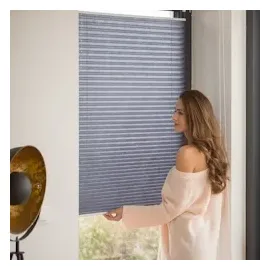 Relaxdays Plissee grau 90,0 x 210,0 cm