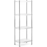 Royal Catering Edelstahlregal 60x40x180 cm Küchenregal Gastroregal Schwerlastregal Lagerregal