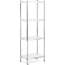 Royal Catering Edelstahlregal 60x40x180 cm Küchenregal Gastroregal Schwerlastregal Lagerregal