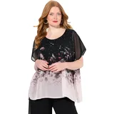 Ulla Popken Bluse in schwarz | Gr.: 50-52
