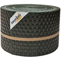 zaun|zu® Sichtschutz Rattan PE für Doppelstabmatten Grün 26m
