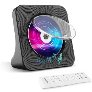 Bluetooth-CD-Player mit Desktop-Design, Tragbarer Radio-CD-Player mit Doppellautsprechern & Timer, unterstützt AUX/USB-Eingang, FM-Radio, Kopfhöreranschluss, Bluetooth-Übertragung, Kpop-Musik-Alben