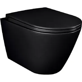 Rak Feeling Wand-WC mit WC-Sitz Schwarz Matt