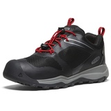 KEEN Wanduro Low Waterproof Hiking Shoe, Black/Ribbon Red, 38 EU