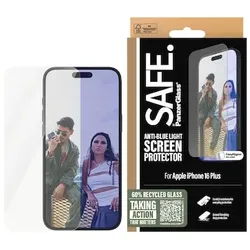 SAFE. by PanzerGlass Anti-Blue Light Displayschutz iPhone 16 Plus UWF