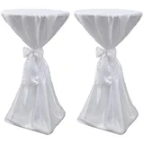 vidaXL 2 x Tischhusse Stehtischhusse weiß 70 cm