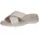 Pantoletten aus Leder mit Klettverschluss Beige Pearl Nappa 36 EU