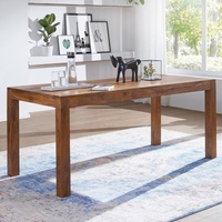 Esstisch MUMBAI Massivholz Sheesham 120 cm Esszimmer-Tisch Holztisch Design Küchentisch Landhaus-Stil dunkel-braun