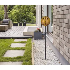 GLOBO Solarleuchte Metall 90 cm schwarz kupfer
