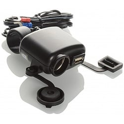 Booster USB+DC12/24V Stecksdose, schwarz