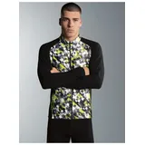 TRIGEMA Trainingsjacke TRIGEMA "TRIGEMA Fahrradjacke mit praktischer Rückentasche", Herren, Gr. M, schwarz, 85% Polyester, 15% Elastan, sportlich, Jacken