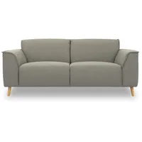 DOMO. collection Sofa Jules FK 2, 5 Sitzer, 2, 5er Couch in skandinavischer Optik, mit Federkernpolsterung, Garniur mit Holzfüßen, 193 x 90 x 81 cm (BxTxH), in Silber