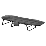 Klappbares Touristenbett, Grau, 200 cm