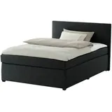 deinbett Boxspringbett mit Matratze und Topper H3 Duke ¦ schwarz ¦ Maße (cm): B: 147 H: 104