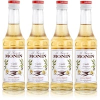 4x Monin Vanille / Vanilla Sirup, 250 ml Flasche