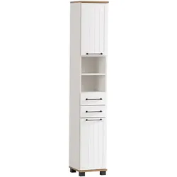 Weißer Bad Hochschrank im Landhausstil Made in Germany