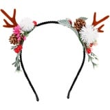 Lurrose Weihnachten Geweih Haarreifen Rentier Haarband Cosplay Haarschmuck Rentiergeweih Kopfschmuck Elchgeweih Deko für Erwachsene Kinder Foto Requisiten Reh Kostüm Zubehör 17X3. 8CM