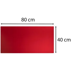 Exacompta Schreibunterlage Home Office aus zweifarbigem Kunstleder (Polyurethan) Rot, Schwarz 40 x 80 cm