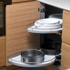 Relaxdays Springform 4er Set, rund, Ø 18, 20, 22, 24 cm, Edelstahl, antihaftbeschichtete Backform für Kuchen, anthrazit