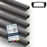 INNOVATE LED Profil 2m Schwarz 5er Set I Akustikpaneele Zubehör [Aluprofil inkl. Diffusor Schwarz] LED für Akustikpaneele I Alu U Profil Lichtleiste Indirekte Beleuchtung Wohnzimmer Wandpaneele Küche