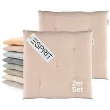 Esprit Sitzkissen Needlestripe 40 x 40 cm Rose