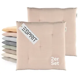 Esprit Sitzkissen Needlestripe 40 x 40 cm Rose