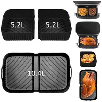 luxuskollektion Heißluftfritteuse Zubehör Set 3-teilig für Ninja Foodi Flexdrawer 10,4