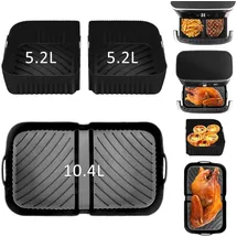 luxuskollektion Heißluftfritteuse Zubehör Set 3-teilig für Ninja Foodi Flexdrawer 10,4